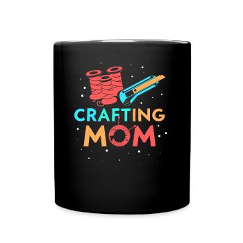 Basteln Mama Bastler Mutter Bastel - Tasse einfarbig - Schwarz - Vorne
