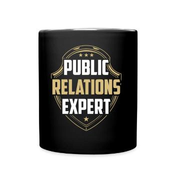 Public Relations Experte Job PR Beruf - Tasse einfarbig - Schwarz - Vorne