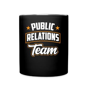 Team Öffentlichkeitsarbeit Public Relations Job PR - Full Colour Mug - black - Front