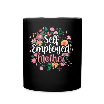Self-employed mother Self-employed freelancer - Full Colour Mug - black - Front