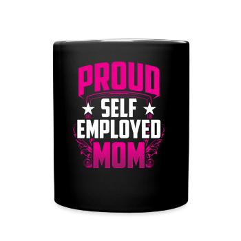 Fière Mère travailleuse indépendante Travailleuse autonome - Mug uni - noir - Devant