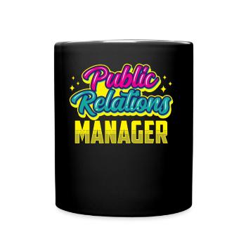 Manager for Public Relations Job PR Profession - Full Colour Mug - black - Front