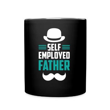 Self-employed father Freelancer Self-employed - Full Colour Mug - black - Front
