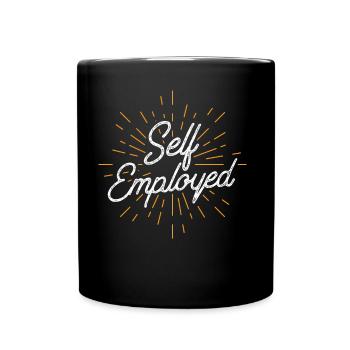 Self-employed freelancer freelancer - Full Colour Mug - black - Front