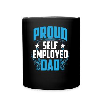 Proud Self-employed father Self-employed - Full Colour Mug - black - Front