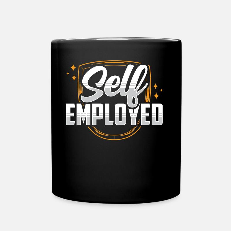 Selbstständig Freiberufler Freelancer - Tasse einfarbig - Schwarz