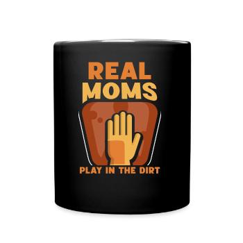 Les vraies mères jouent dans la terre Mère Jardin Maman - Mug uni - noir - Devant