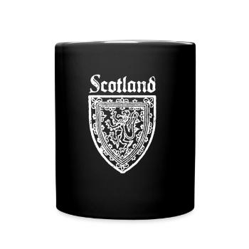 Scotland Emblem Vintage Scots Coat of Arms - Full Colour Mug - black - Front