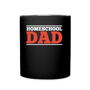 Homeschool Papa Vater Vatertag Homeschooling - Tasse einfarbig - Schwarz - Vorne