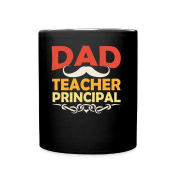 Father Teacher Principal Father's Day Papa Homeschool - Full Colour Mug - black - Front