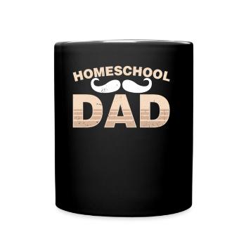 Homeschool Papa Father's Day Father Homeschooling - Full Colour Mug - black - Front