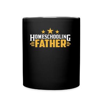 Father With HomeSchoolers Father's Day Papa Homeschool - Full Colour Mug - black - Front