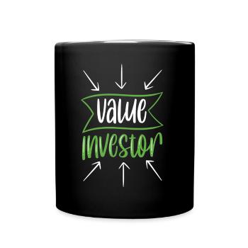 Value Investor Investieren Finanzier Anleger - Tasse einfarbig - Schwarz - Vorne