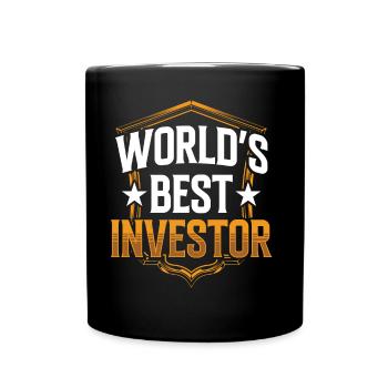 The Best Investor in the World Invest Investors - Full Colour Mug - black - Front