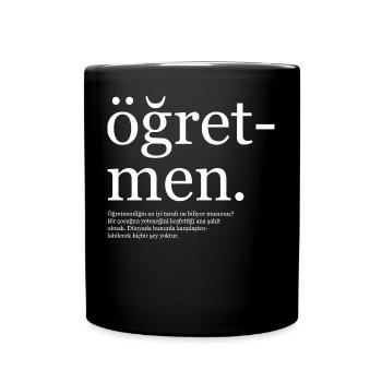 Ögretmen teacher Lügat old Turkish gifts - Full Colour Mug - black - Front