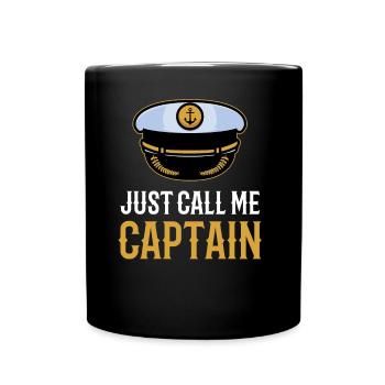 Appelez-moi simplement capitaine bateau bateau bateau - Mug uni - noir - Devant