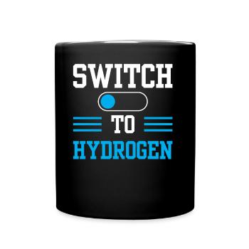 Switching to Hydrogen Element Hydrogen Energy - Full Colour Mug - black - Front