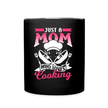 Juste une mère qui aime cuisiner Cook Mom - Mug uni - noir - Devant