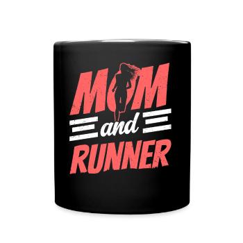 Mère et coureuse Jogging Running Maman - Mug uni - noir - Devant