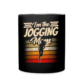 I am The Jogging Mother Running Mom Runner - Full Colour Mug - black - Front