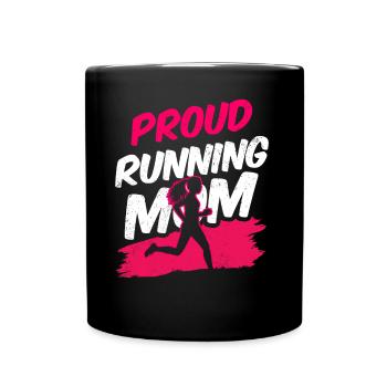 Fière coureuse Maman Jogging Mère Running - Mug uni - noir - Devant