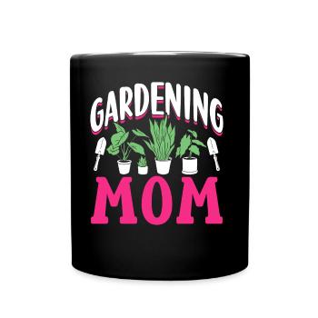 Garten Mama Gärtnerin Mutter Gartenbau - Tasse einfarbig - Schwarz - Vorne