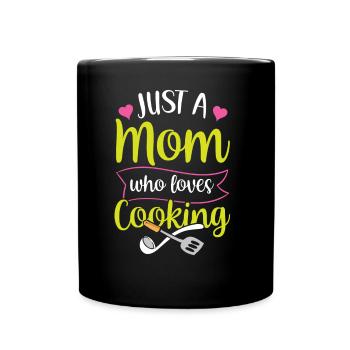 Juste une mère qui aime cuisiner maman cuisine - Mug uni - noir - Devant