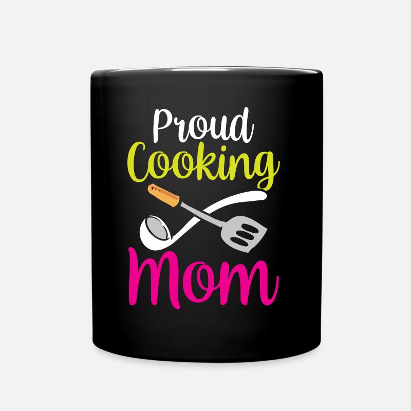 Fière mère cuisinière Maman cuisinière cuisinière cuisinière - Mug uni - noir