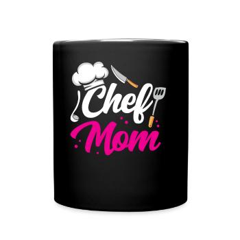 Cook Mama Cook Mother Cooking - Full Colour Mug - black - Front