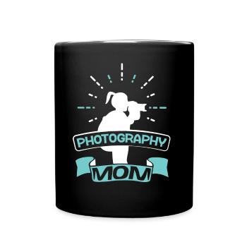 Photographer Mama Photography Mother Camera - Full Colour Mug - black - Front