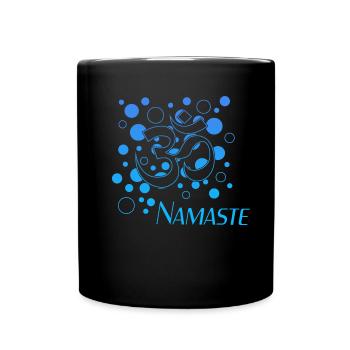 Namaste Yoga - Tasse einfarbig - Schwarz - Vorne