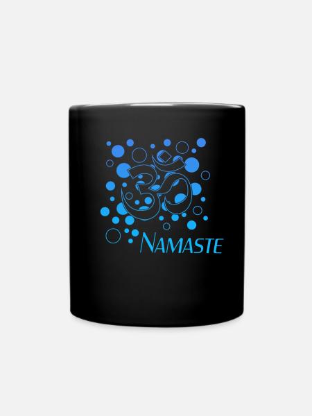 Namaste Yoga - Tasse einfarbig - Schwarz