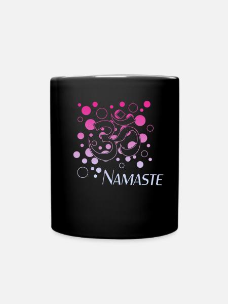 Namaste - Tasse einfarbig - Schwarz