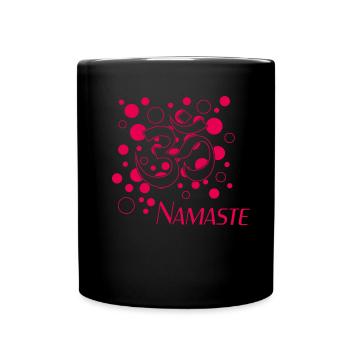 Namaste - Tasse einfarbig - Schwarz - Vorne