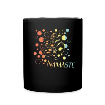 Namaste - Tasse einfarbig - Schwarz - Vorne