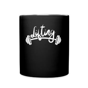 Lifting Weightlifting Gym Weightlifter Workout - Full Colour Mug - black - Front