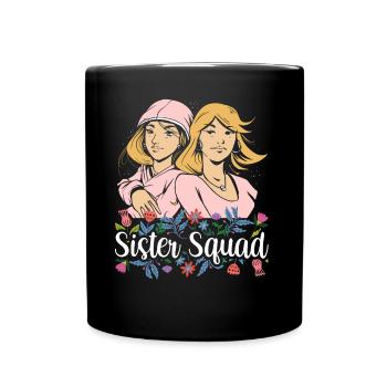 Schwestern Team Freund Schwester Freundschaft - Tasse einfarbig - Schwarz - Vorne