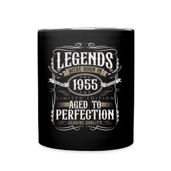 Né en 1955 Legends Cadeau d’anniversaire - Mug uni - noir - Devant