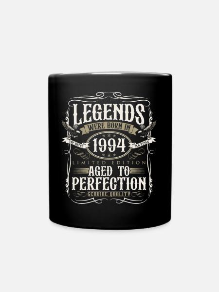 Jahrgang 1994 geboren Legenden Geburtstag Geschenk - Tasse einfarbig - Schwarz