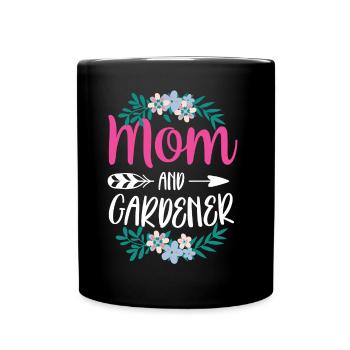 Mother and Gardener Garden Mama Horticulture - Full Colour Mug - black - Front