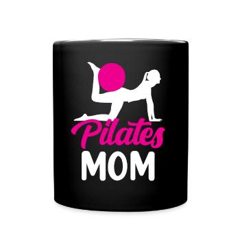 Pilates Mama Mami Mère Amante - Mug uni - noir - Devant