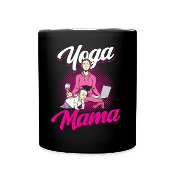 Yoga Mama Mami Hobby Mère - Mug uni - noir - Devant