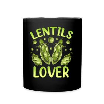 Lentil Lover Lens Lovers Food Lentils - Full Colour Mug - black - Front