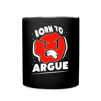 Né pour plaider avocat argumentaire - Mug uni - noir - Devant
