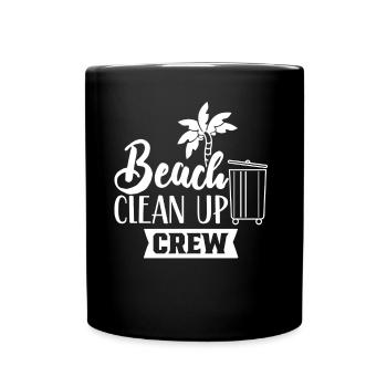 Équipe de nettoyage de plage Nettoyage de plage - Mug uni - noir - Devant