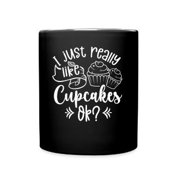 J’aime les cupcakes Tout simplement Vraiment comme cupcake Sucré - Mug uni - noir - Devant
