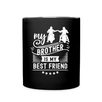 Mon frère est mon meilleur ami frères équipe - Mug uni - noir - Devant