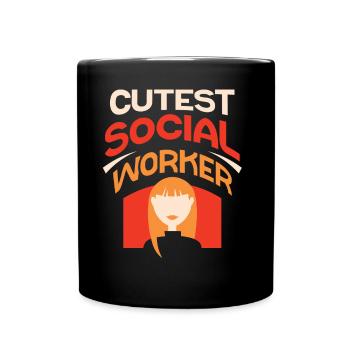 Sweetest Social Worker Training Social Worker - Full Colour Mug - black - Front