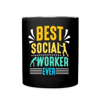 Bester Sozialarbeiter Aller Zeiten Sozialarbeit - Tasse einfarbig - Schwarz - Vorne