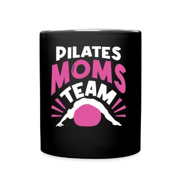 Pilates Mothers Team Pilates Mother Mom MomMy - Full Colour Mug - black - Front